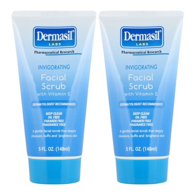 Dermasil Labs Invigorating Gentle Vitamin E Facial Scrub 148 mL (2 Pack)