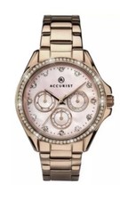 Accurist Ladies Rose Gold Plated Stainless Steel Watch