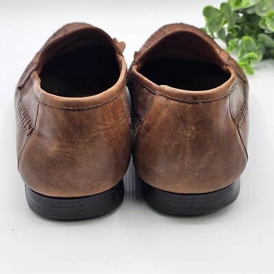 Giorgio Brutini Leather Loafers Tassel Woven Casual Comfort  display picture 1