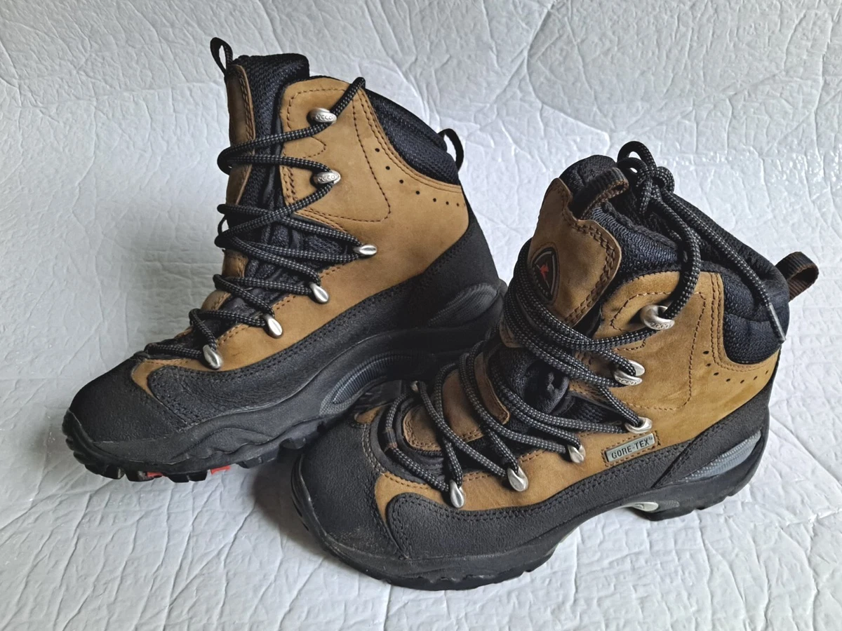 ECCO Receptor Tech Weatherproof Gore Tex Brown Hiking Boots Womens 6.5 EUC