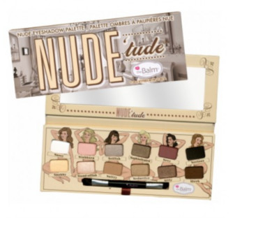 the Balm Nude Tude Nude Eyeshadow Palette 12 colors w/Shadow/liner Brush 0.382oz