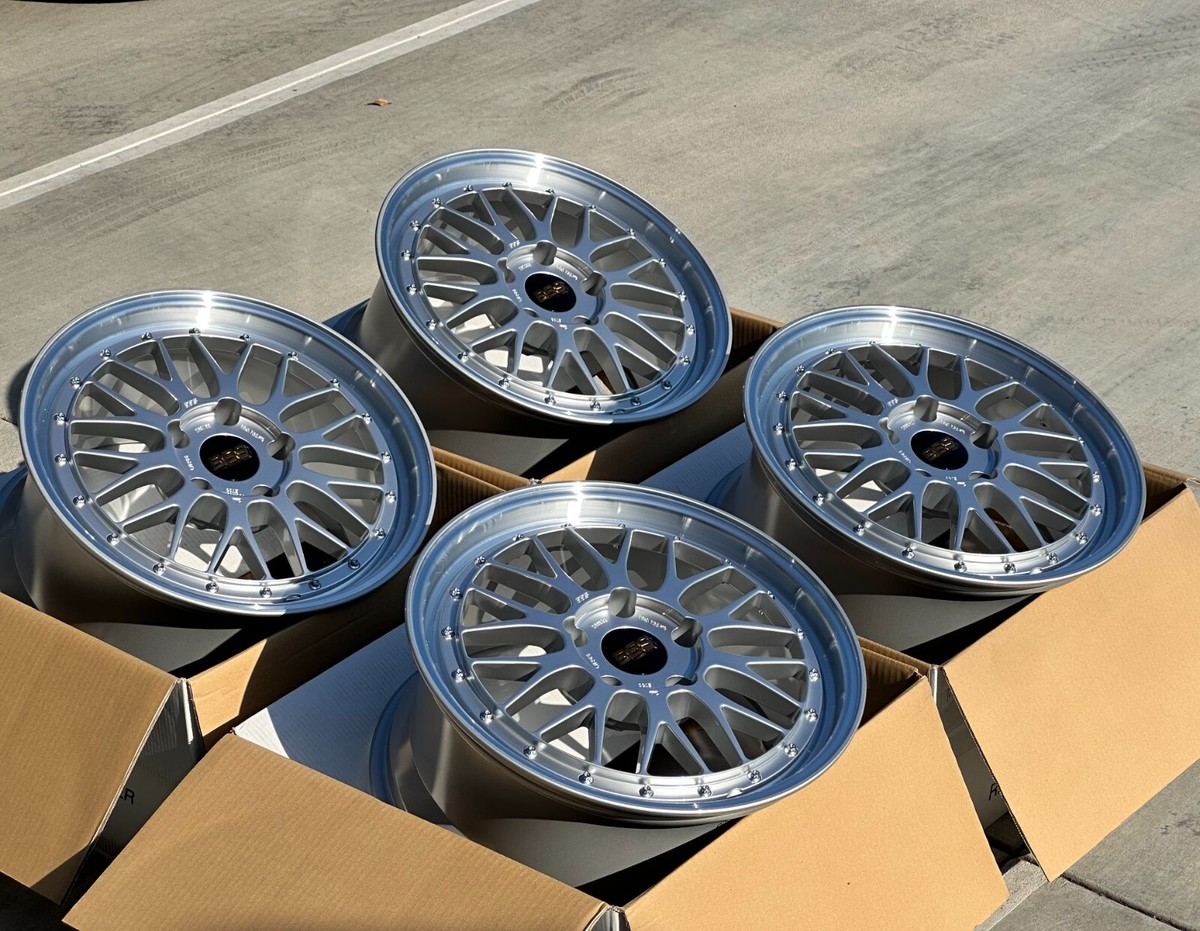 set of 4) BBS LM 18x8.5 +56, 18x10 +65 5x130 Diamond Silver fits