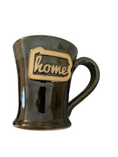 Pennsylvania “HOME” Ceramic Dark Green Stonewear Coffee Mug EUC Made in USA