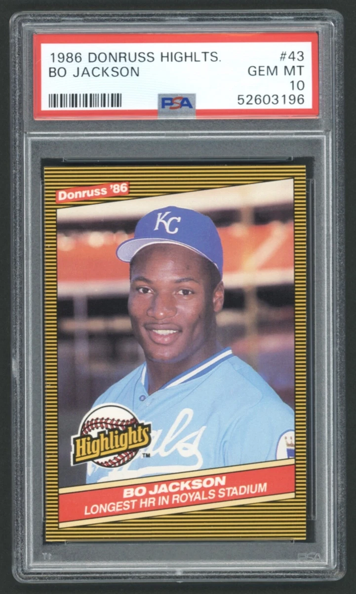 Lot Of (2) Bo Jackson Rookie Baseball Cards 1986 Donruss, 60 OFF