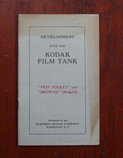 DEVELOPMENT WITH THE KODAK FILM TANK INSTRUCTION BOOK, 1919/cks/211742