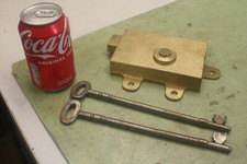 COUNTRY HOUSE BRASS DOOR LOCK NEW QUALITY MADE IN WALSALL ENGLAND LONG 9" KEY