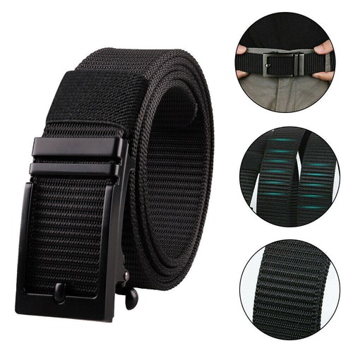 Tactical Men Nylon Belt Automatic Buckle with Slide Ratchet Belts Waist for men - Picture 5 of 33