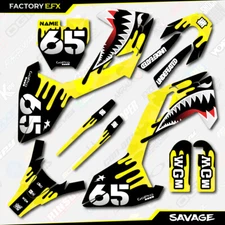 Yellow Savage Camo Racing Graphics Kit fits 17-24 Husqvarna TC65 TC 65 Sticker
