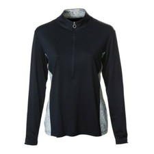 JRB Stretch Mid Layer Golf Top Zip Neck Navy Peri Lime Dash Print S, M ,L XL New