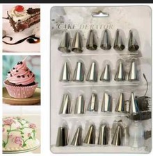 24 PIECES ICING PIPING NOZZLE TOOL SET BOX – CAKE CUPCAKE SUGARCRAFT DECORATING