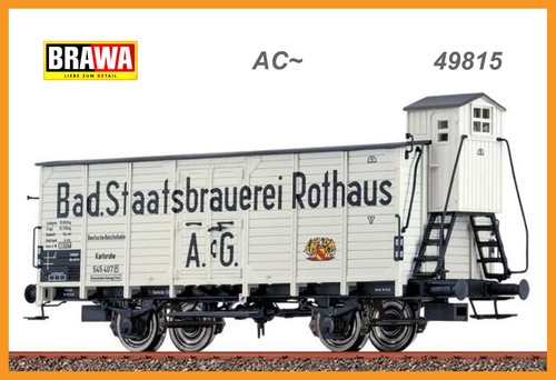 BRAWA 49815 H0 Bierwagen "Rothaus", DRG, Ep. II, für Märklin AC, NEU + OVP! | Condition: Neu