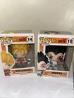 Funko Pop Vinyl Dragon Ball Goku Super Saiyan #14 & Vegeta #10 Lot Of 2