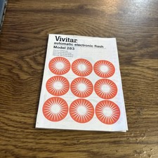 Vivitar Automatic Electronic Flash Model 283 Manual 1978