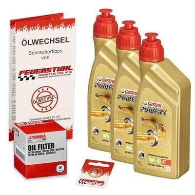 Yamaha YZF 600 R Thunder Cat 96-02, 4TV 4WD Castrol Power1 10w40 Öl OEM Ölfilter