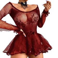 Sexy Damen Transparent Spitze Stringbody Bodysuit Body Babydoll Dessous Lingerie