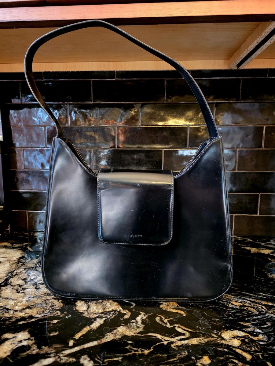 Lancel Paris Leather Sixtine Shoulder Bag Snap Closure Flap | eBay