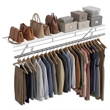 4 ft x 12 inch Closet Shelves Wall Mounted w/...