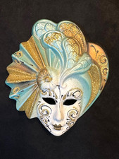 Original Hand Made Painted La Maschera Del Galeone Venice Mask Made in Italy