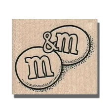 Mounted Rubber Stamp, M&M, Xmas, Candy, Snack Food, Chocolate, Sweet Treat, 2,sm