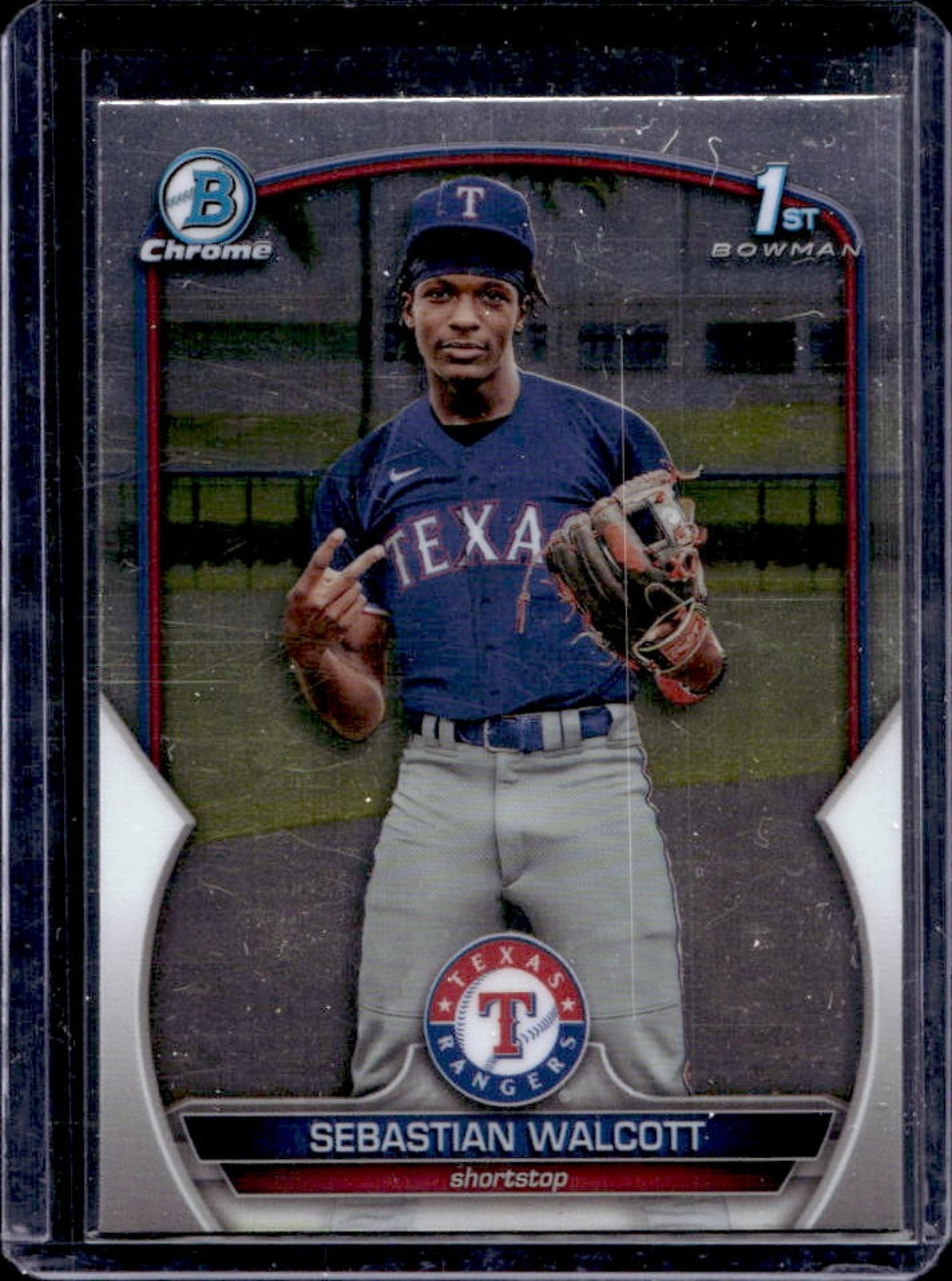 2023 Bowman Chrome Sebastian Walcott 1st #BCP-189 Rangers