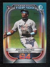 2021 Bowman Scouts Top 100 Aqua Refractor 93/125 Jesus Sanchez #BTP-84 0d44