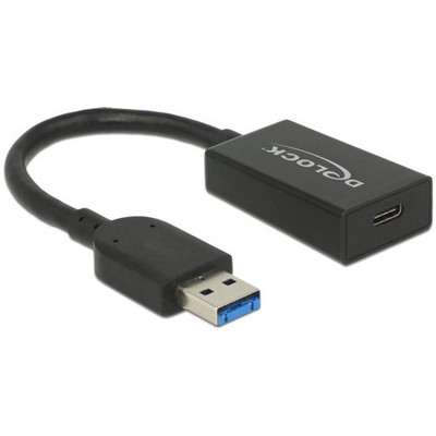 Delock USB-Kabel USB 3.2 Gen2 USB-A Stecker, USB-C  Buchse 0.15 m Schwarz 65698