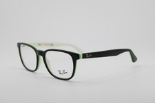 NEW RAY-BAN JUNIOR RB 1592 3820 BLACK WHITE GREEN AUTHENTIC EYEGLASSES 46-16