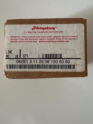 Humphrey 062E1 3 11 20 36 120Vac 50/60Hz Pneumatic Directional Valve.