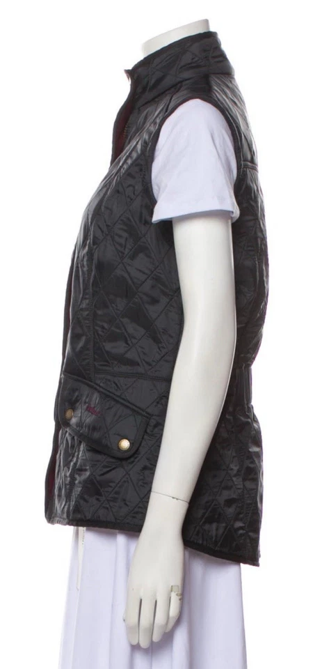 Chaleco acolchado Barbour para mujer caballería forrado de vellón azul marino - talla 6 Foto 2 de 4