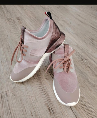 Moncler Sneaker Low Top Rosa/Bronze EU 38 Schnürschuhe Freizeit