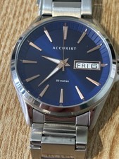 Accurist Men's Stainless Steel 7332 Watch New Battery Fitted
