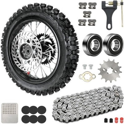 12'' Rear Wheel 80/100-12 3.00-12 Tire Inner Tube Assembly For 110cc 125cc SSR 
