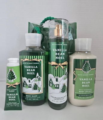 Bath & Body Works Vanilla Bean Noel Mist, Body Lotion, Body Wash, & Hand Cream