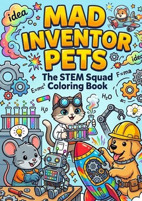 Mad Inventor Pets: The STEM Squad Coloring Book: 10 Fun Science & Engineering De
