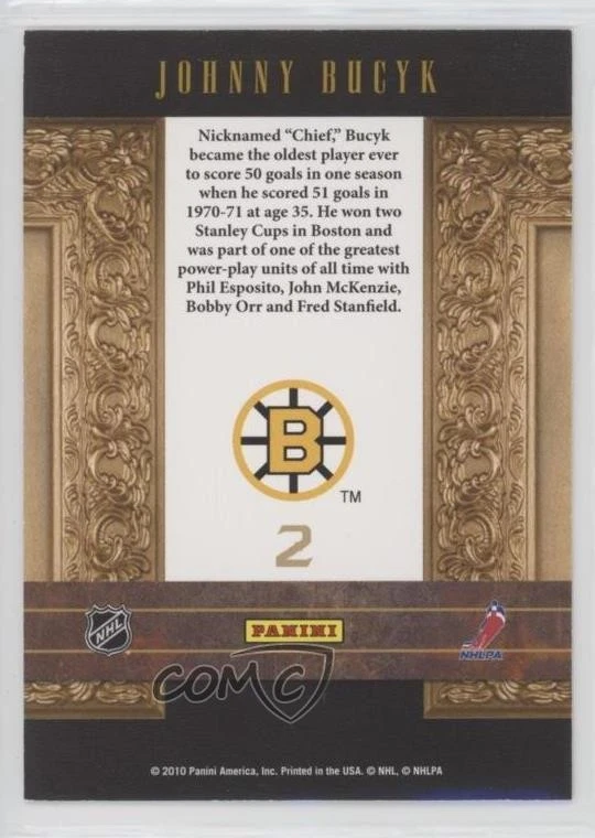 2010-11 Panini Crown Royale Legends Johnny Bucyk #2 HOF - Image 2 of 2