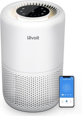 Compact White Air Purifier, Alexa Control, HEPA Filter, WiFi
