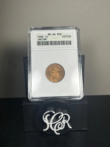 1909 Indian Head Cent MS-64 Red ANACS Soapbox