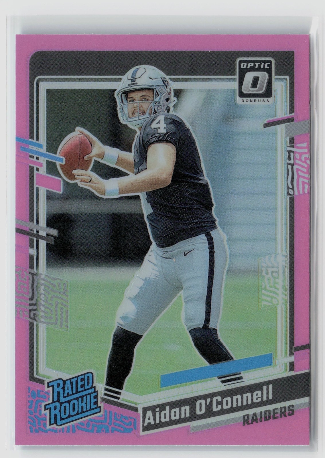 AIDAN O'CONNELL #258 RC 2023 PANINI OPTIC ROOKIE RC PINK RAIDERS