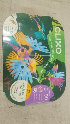 Clixo Jungle Birds Magnetic Building Set Creative Thinking 24 Pcs