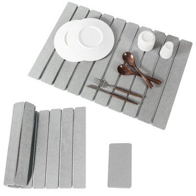 Nookawoo 2pcs Stone Dish Drying Mat for Kitchen Counter, Quick-Dry Diatomaceous