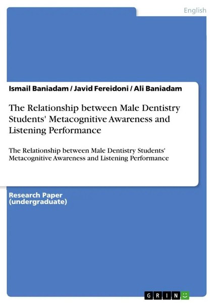 The Relationship Between Male Dentistry Students' Metacognitive Awareness And...-image