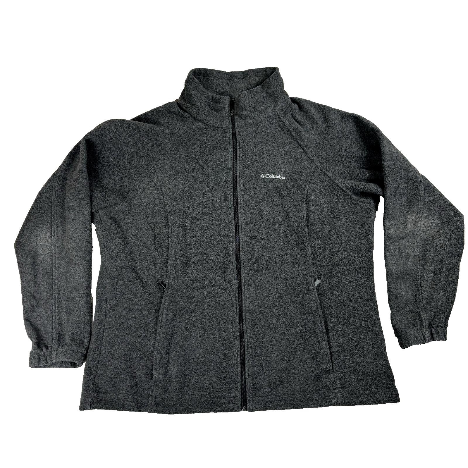 Columbia Men’s Sweater Gray Jacket Long Sleeve Sweater Full Zip Size 1X