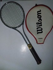 Wilson T2000 Jimmy Connors Steel Tennis Racket Strung w/Cover USA Made VTG