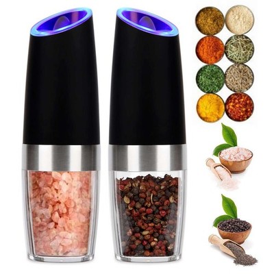 LED Automatic Electric Gravity Salt Pepper Grinder Mill Adjustable Coarseness US