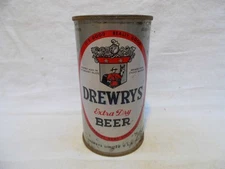 DREWERYS EXTRA DRY FLAT TOP BEER CAN~DREWERYS LTD, SOUTH BEND, IND.
