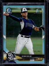 2018 Bowman Draft #BDC-144 Sean Guilbe Chrome Sky Blue Refractor #/402