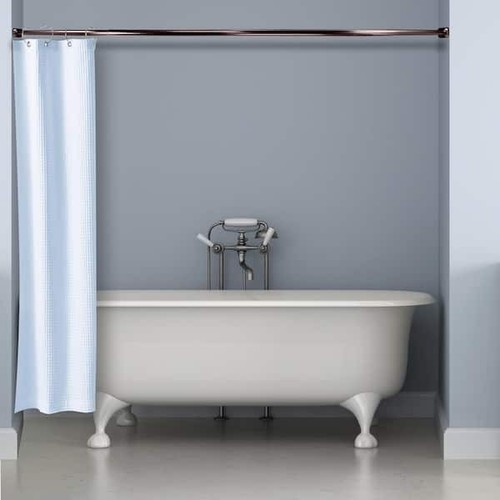 41-72 in. Curved Shower Curtain Rod with Rust Prevention in Satin Nickel - Picture 5 of 5
