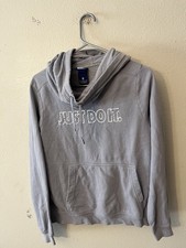 Nike Women's Cowl Neck Hoodie Pullover Blue/Purple Pocket Just Do It Logo Sz M