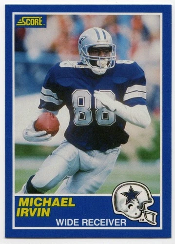 MICHAEL IRVIN 1989 Score Football Rookie Card RC #18 Dallas Cowboys
