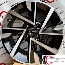 4 CERCHI IN LEGA ORIGINALI RAGGIO 16 OPEL CORSA NEW NERO LUCIDO DIAMANTATO